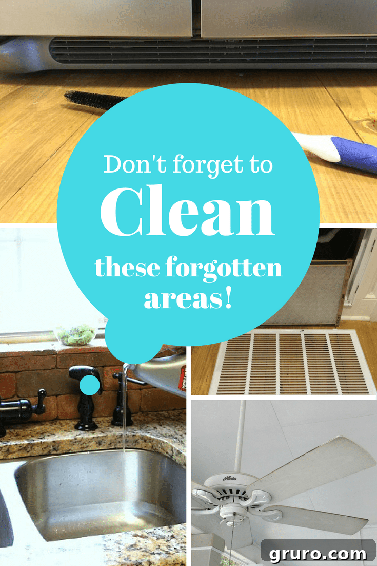 Clean these forgotten areas for a sparkling home