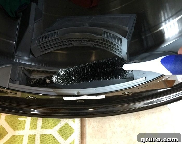 Clean the lint filter on your dryer
