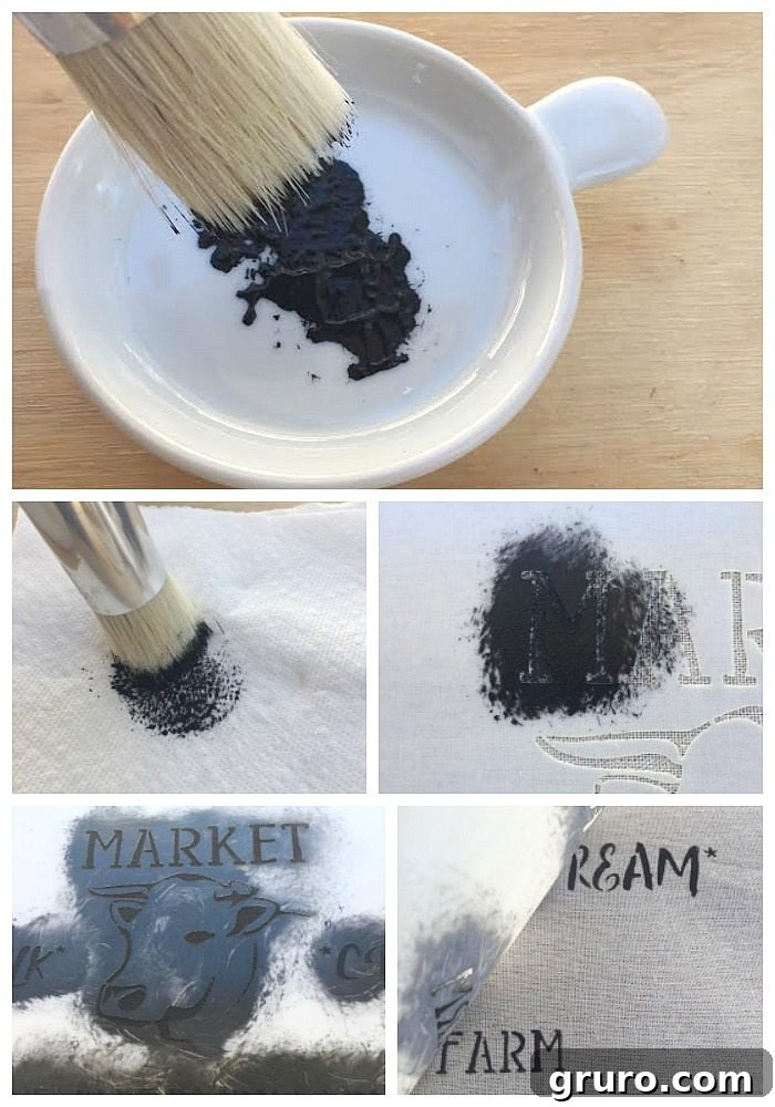 How to stencil on fabric to make it crisp