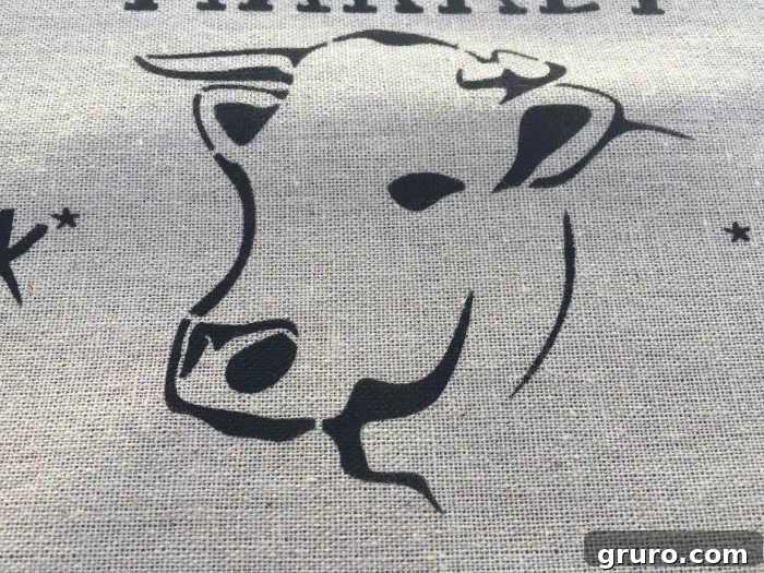 How to create perfect crisp lines when you stencil on fabric