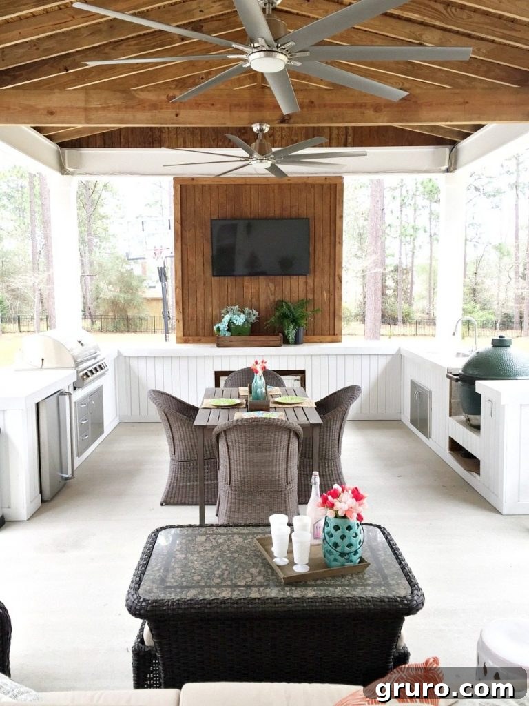 Farmhouse porch spring ready