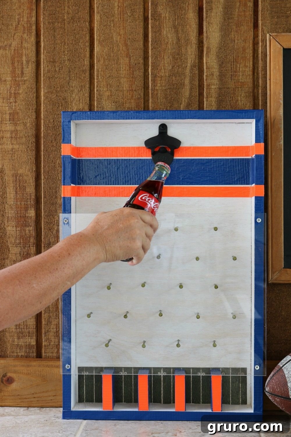Bottle opener game with Auburn colors at Refresh Restyle, perfect for game day celebrations