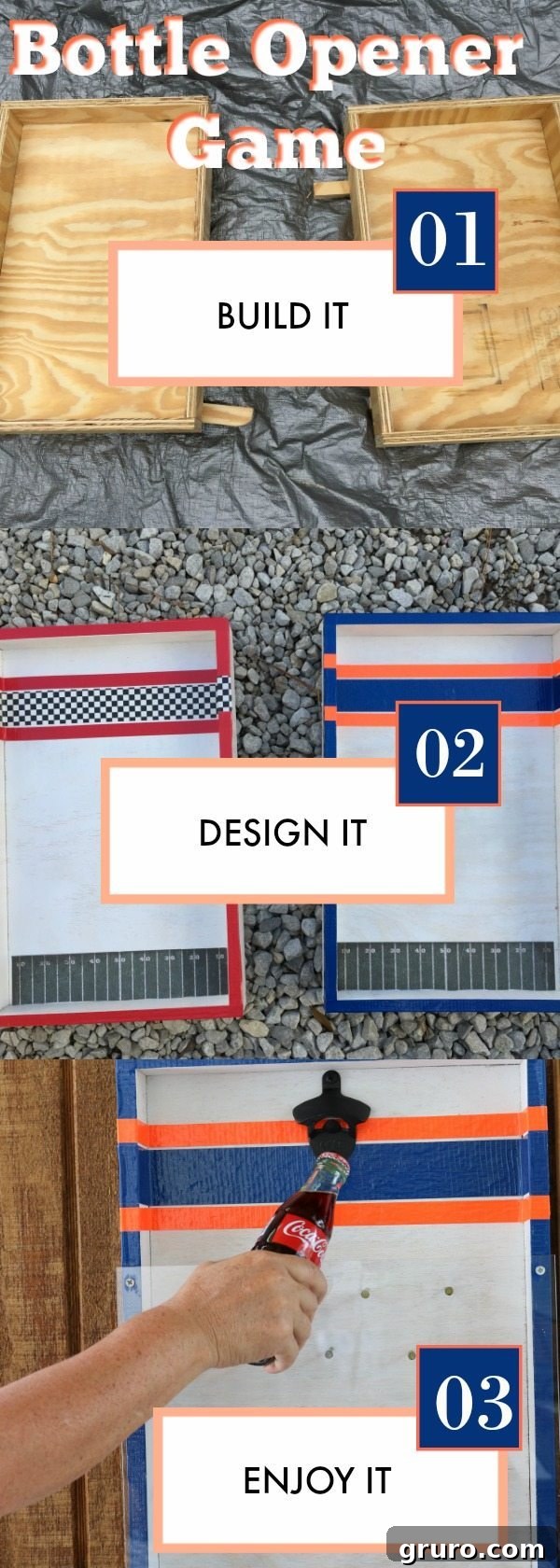 Customized bottle opener game from Refresh Restyle showcasing Alabama and Auburn team spirit