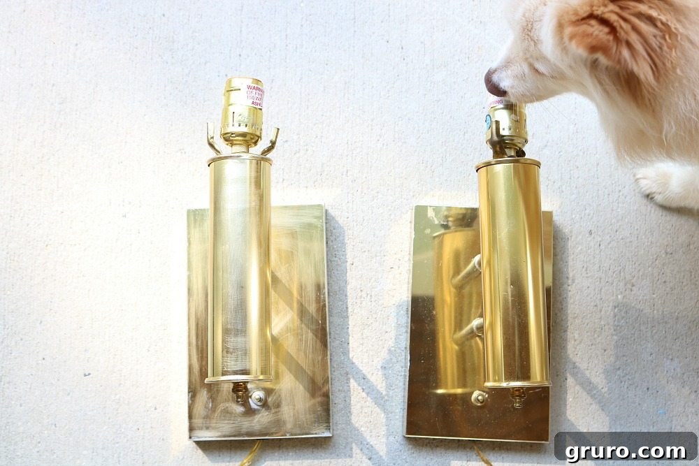Give Your Brass a Modern Makeover 4 Bedroom lights an easy makeover for above the bed