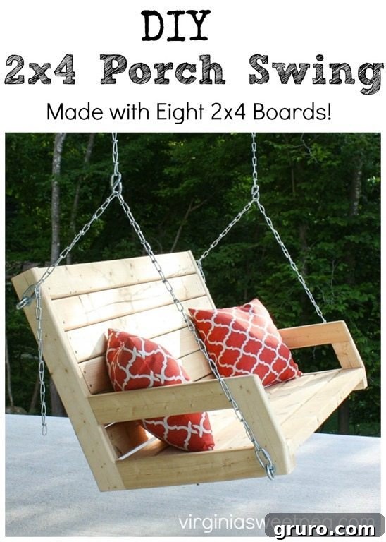 DIY guide on how to build a sturdy 2x4 porch swing