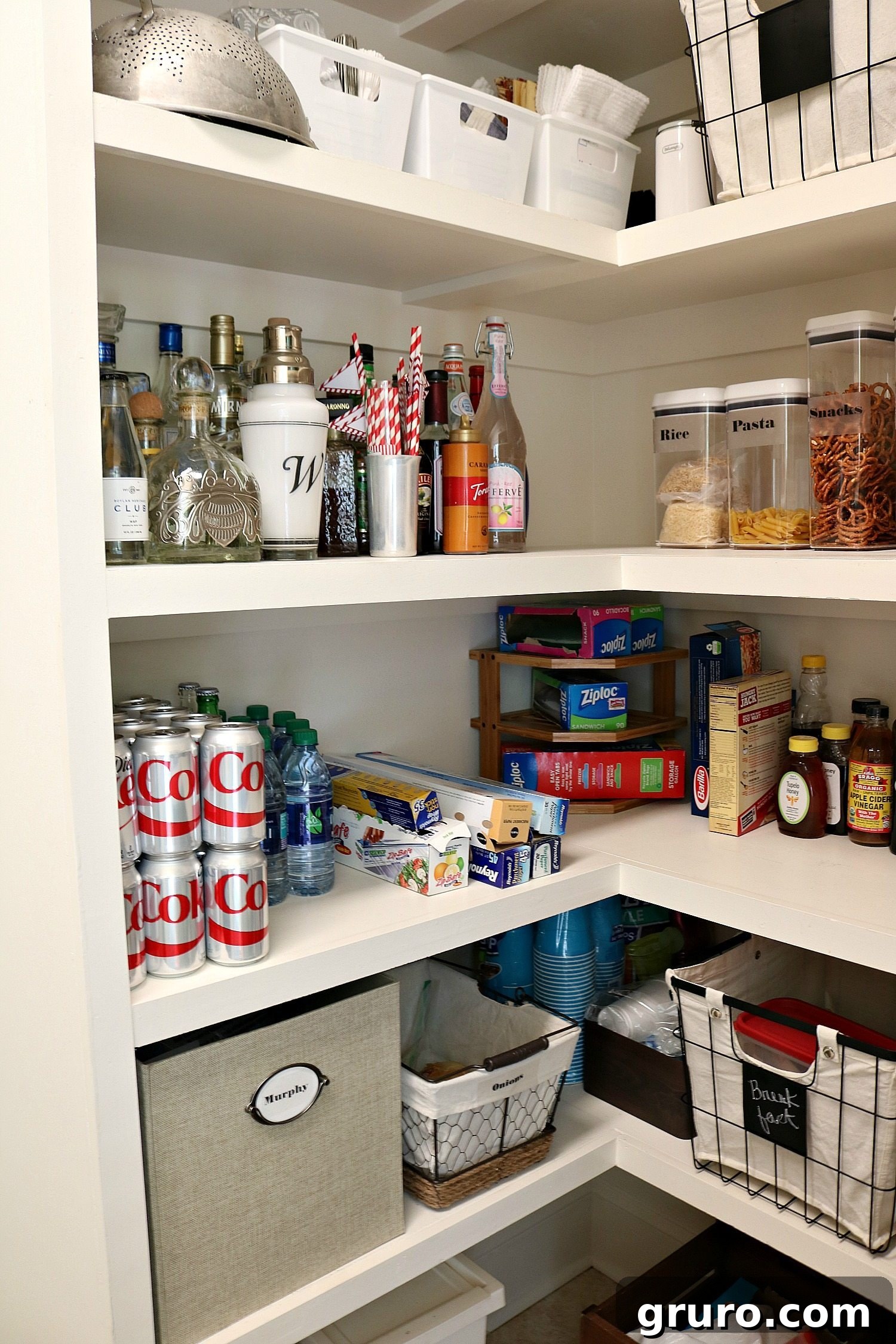 Master Pantry Organization in 5 Easy Steps 5 A place for everything when you organize your pantry - clearly defined zones