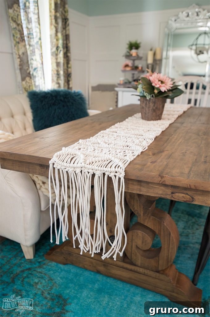 Monday Fall Ideas and Inspiration 8 Anthropologie Inspired Macrame Table Runner