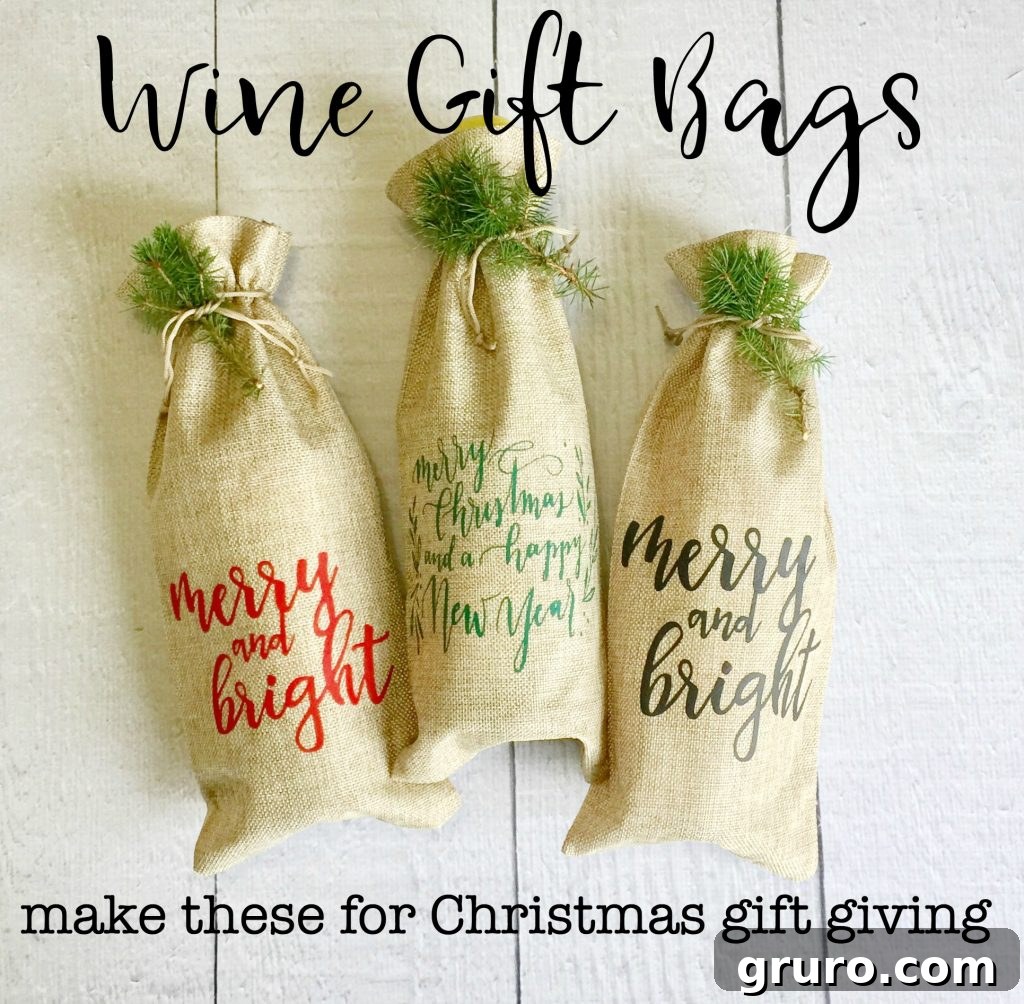 The Perfect hostess gift personalized wine bags are a thoughtful touch.