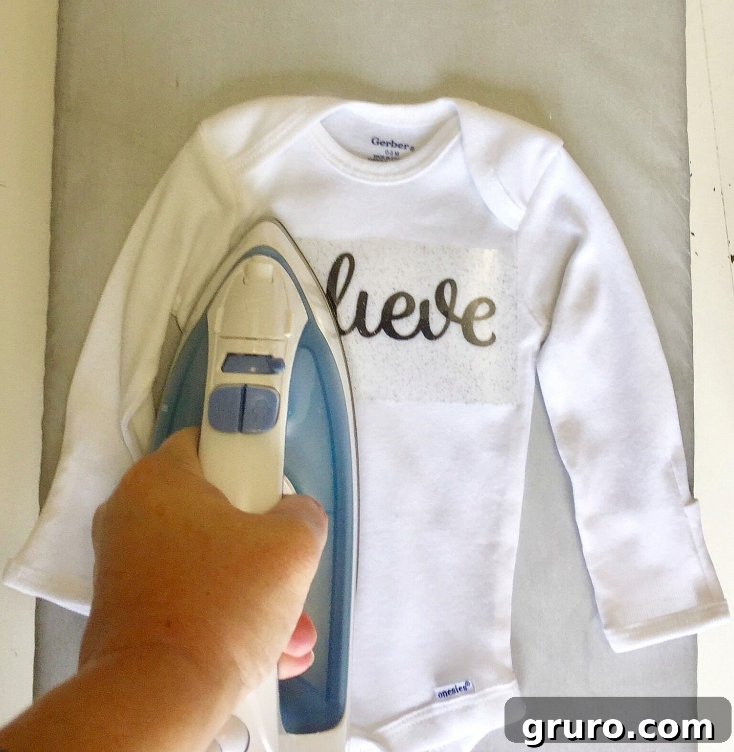 Apply Heat and Pressure for Baby Onesie