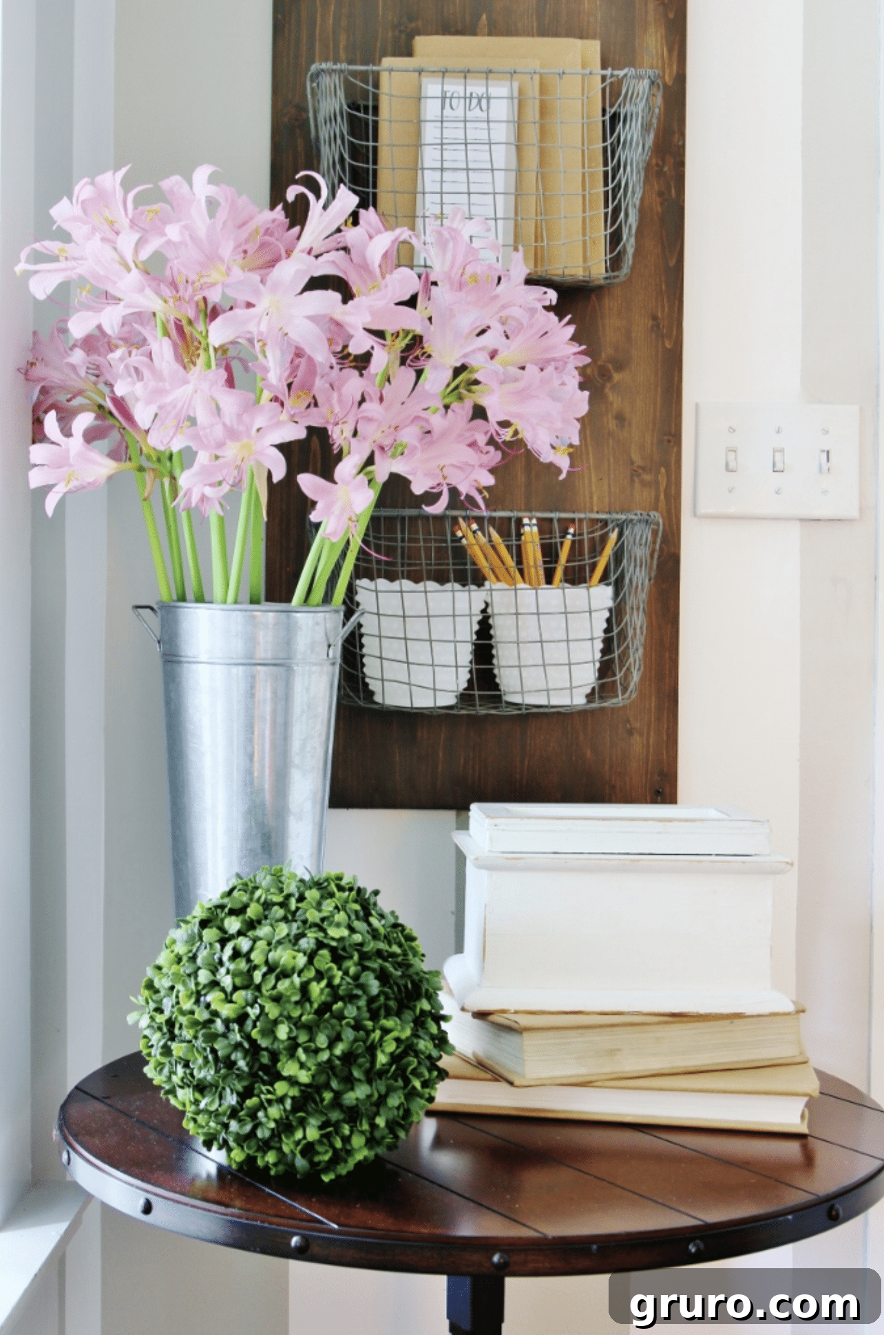 DIY Industrial Farmhouse Organizer by Thistlewood Farms