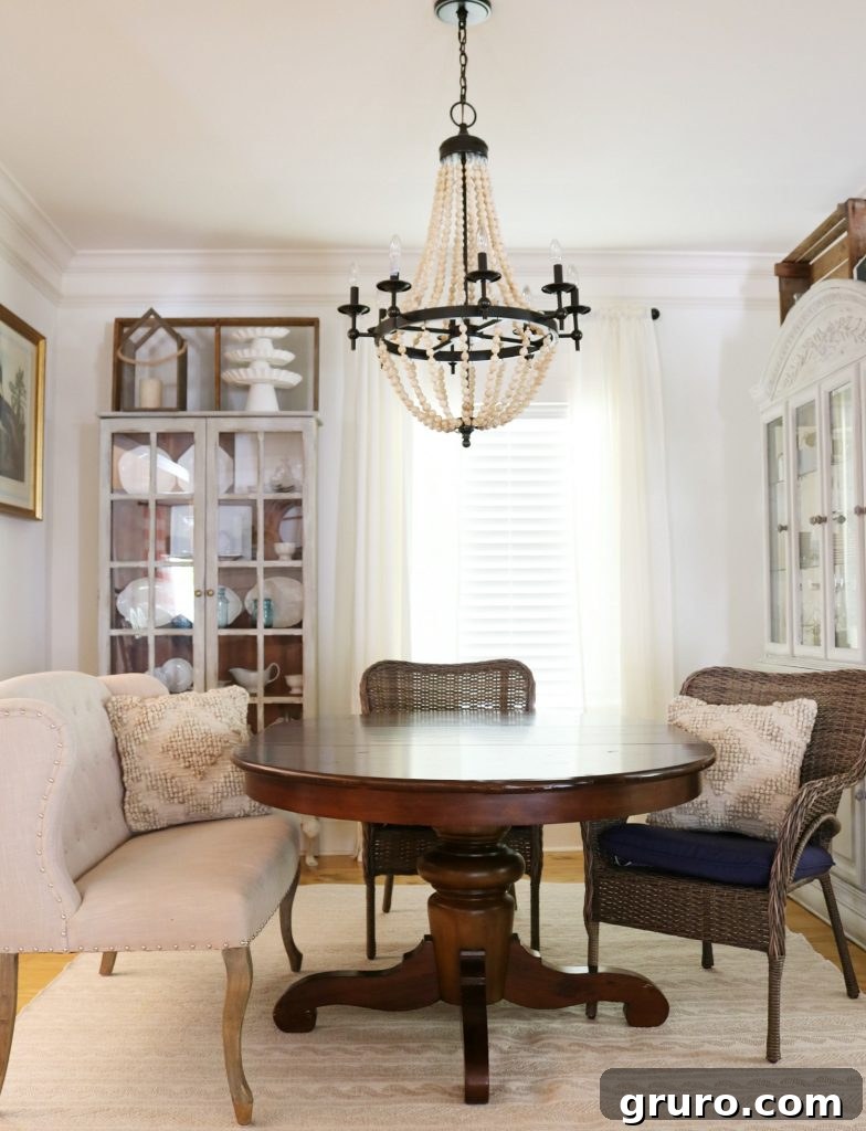 Dining room makeover in progress, trying out different decor elements
