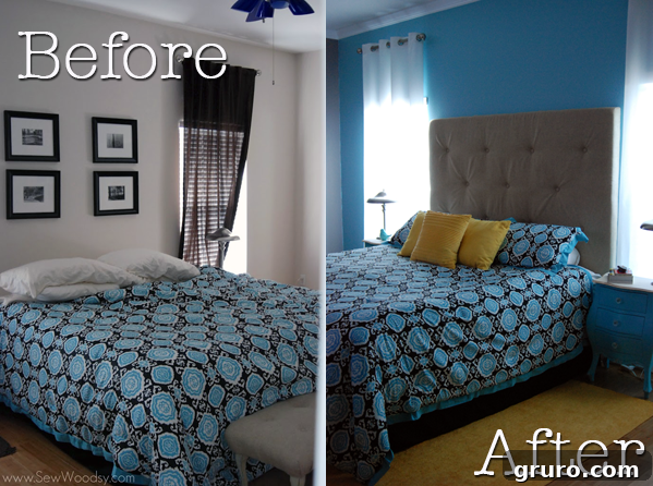 Before & After: Upholstered Tufted Headboard Transformation