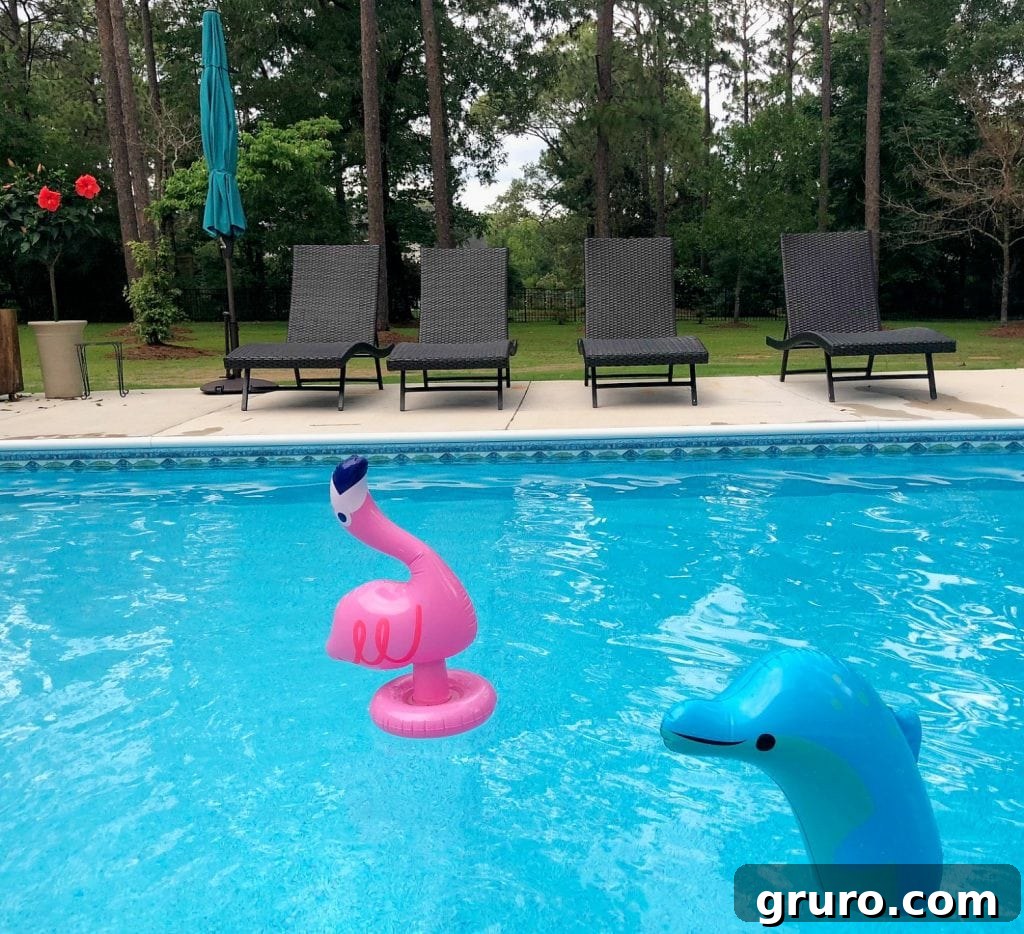 Inflatable flamingo pool toys, inspiring summer fun and decor