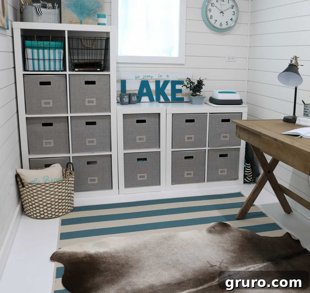 Better Homes & Gardens storage solutions for a stylish and organized small office