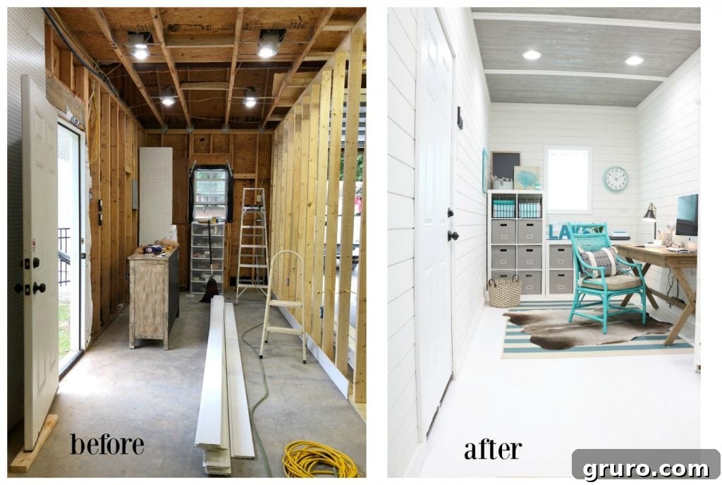 A light and bright small office with ample storage, perfect for working from home