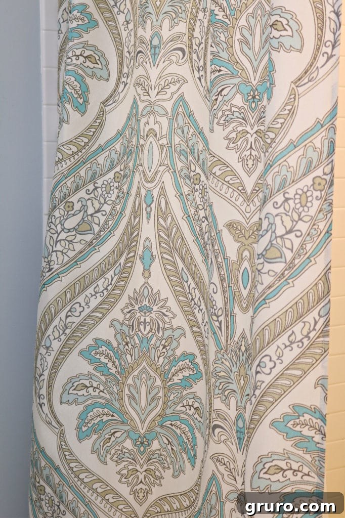 Shower curtains are a great way to add color and personality to any bathroom decor.