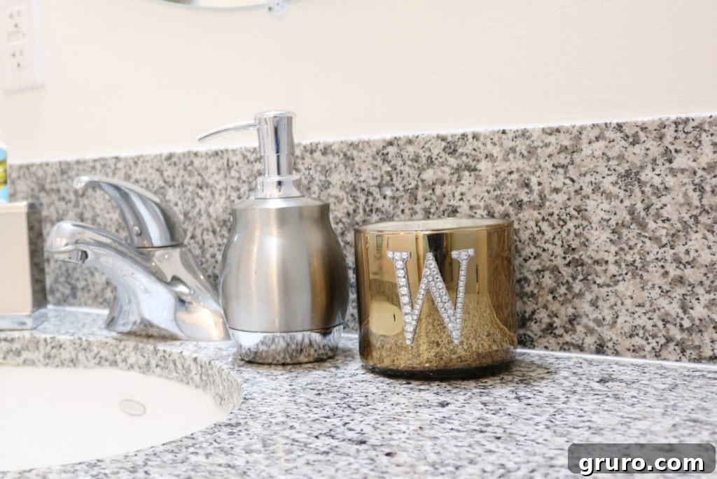 Personalized Better Homes & Gardens candle, adding a touch of elegance and personal flair.
