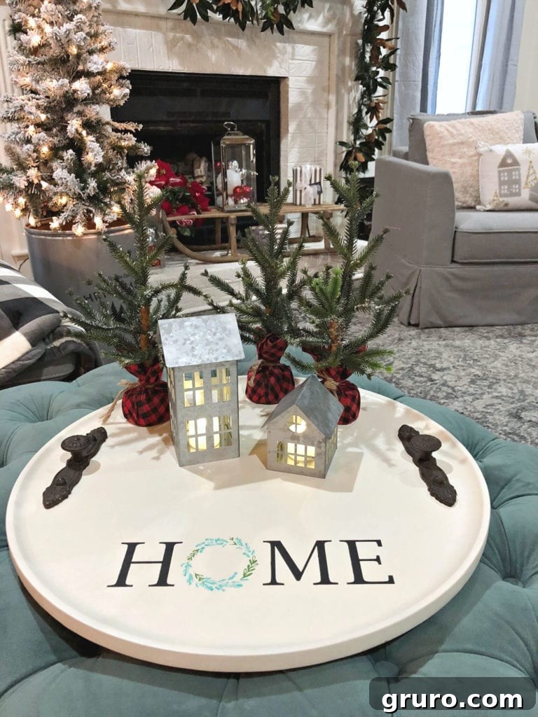 DIY Serving Tray Makeover - from broken tray DIY Serving Tray Round- easy makeover that you can do: Close-up of the completed tray