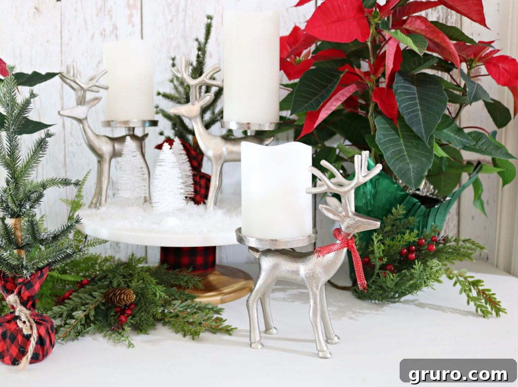Rustic Deer Candle Holders - Charming Christmas Gifts Under $25