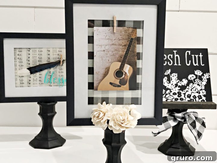DIY Pedestal frame Dollar Store
