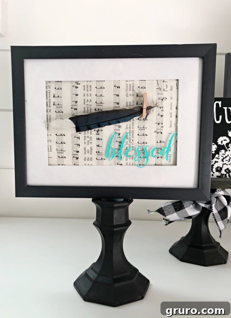 DIY pedestal framed art