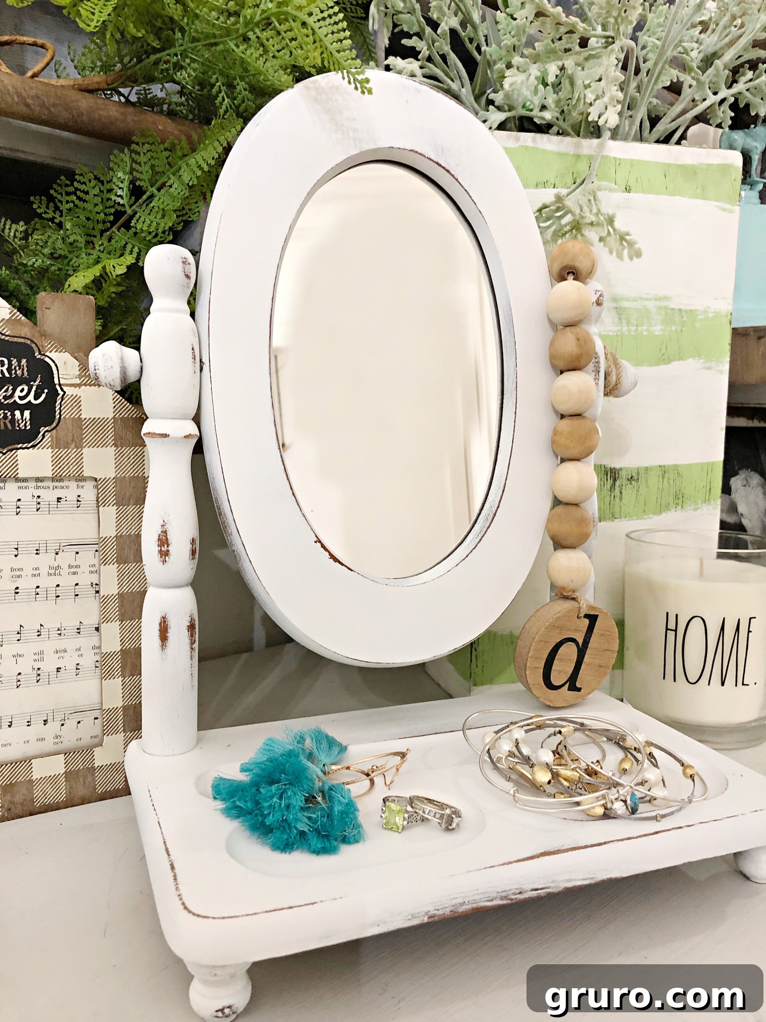 Table top mirror idea for organization