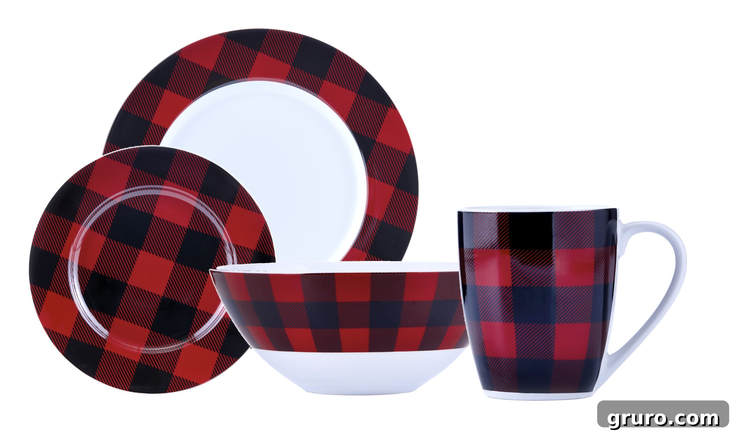 Red and black dishes
