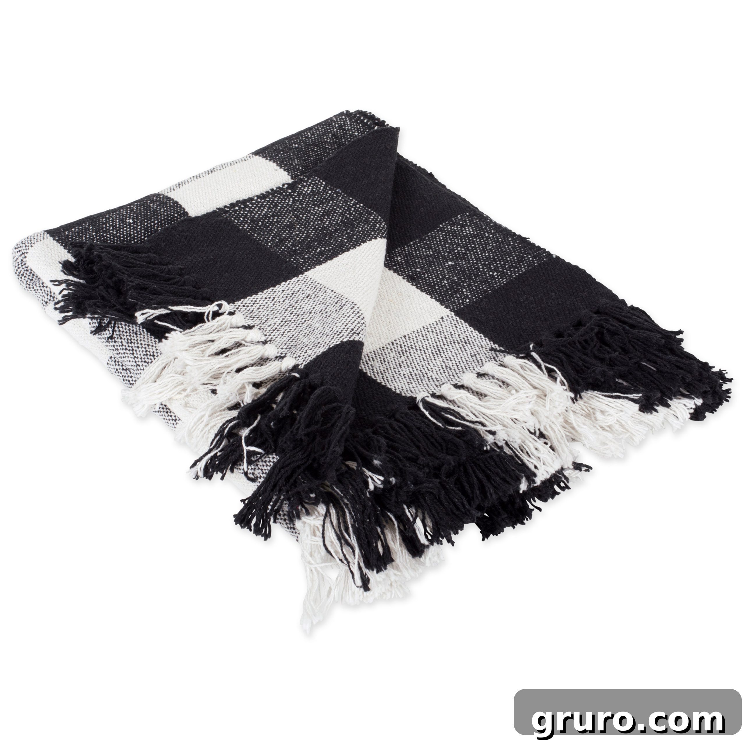 Black and white throw