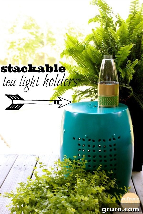 Contemporary and elegant stackable tea light holder design, perfect for modern interiors