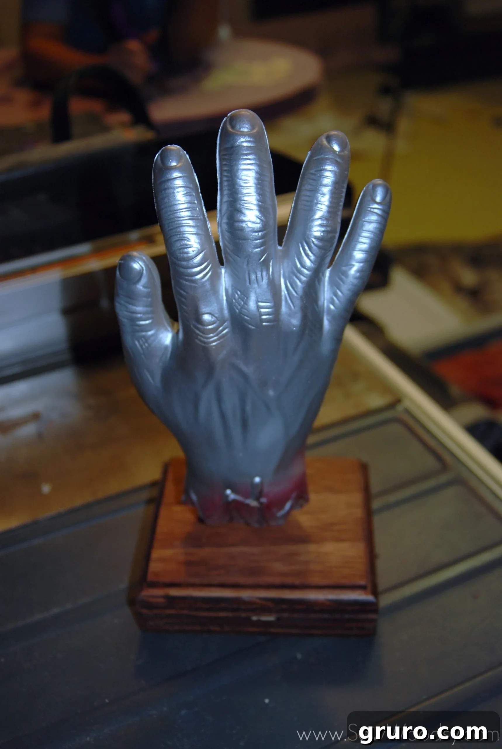Assembled severed hand trophy