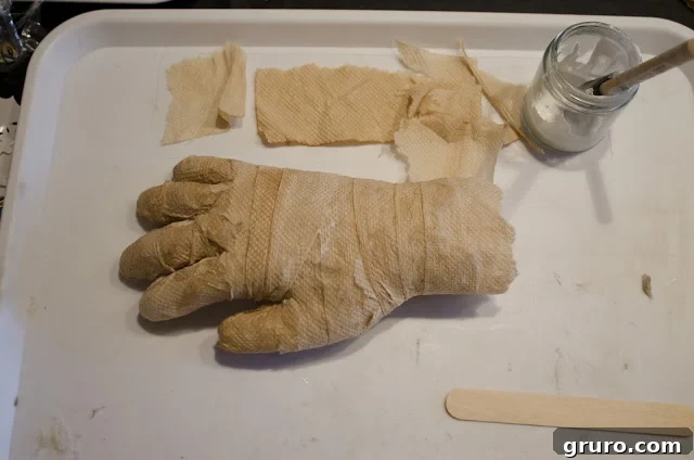 The Embalmed Hand Artifact 5 Detail wrapping on mummy fingers