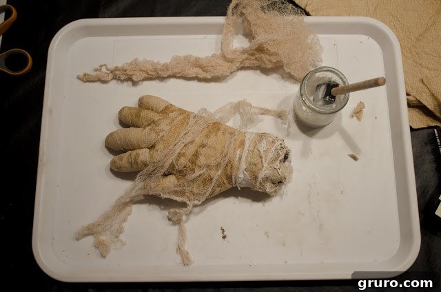 The Embalmed Hand Artifact 7 Painting the severed end of the mummy hand