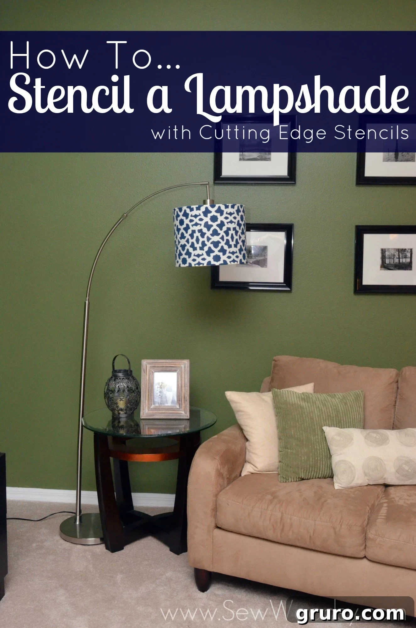 How to Stencil a Lampshade with Cutting Edge Stencils #DIY #Craft #HomeDecor #CuttingEdgeStencils #Paint How to Stencil a Lampshade with Cutting Edge Stencils #DIY #Craft #HomeDecor #CuttingEdgeStencils #Paint