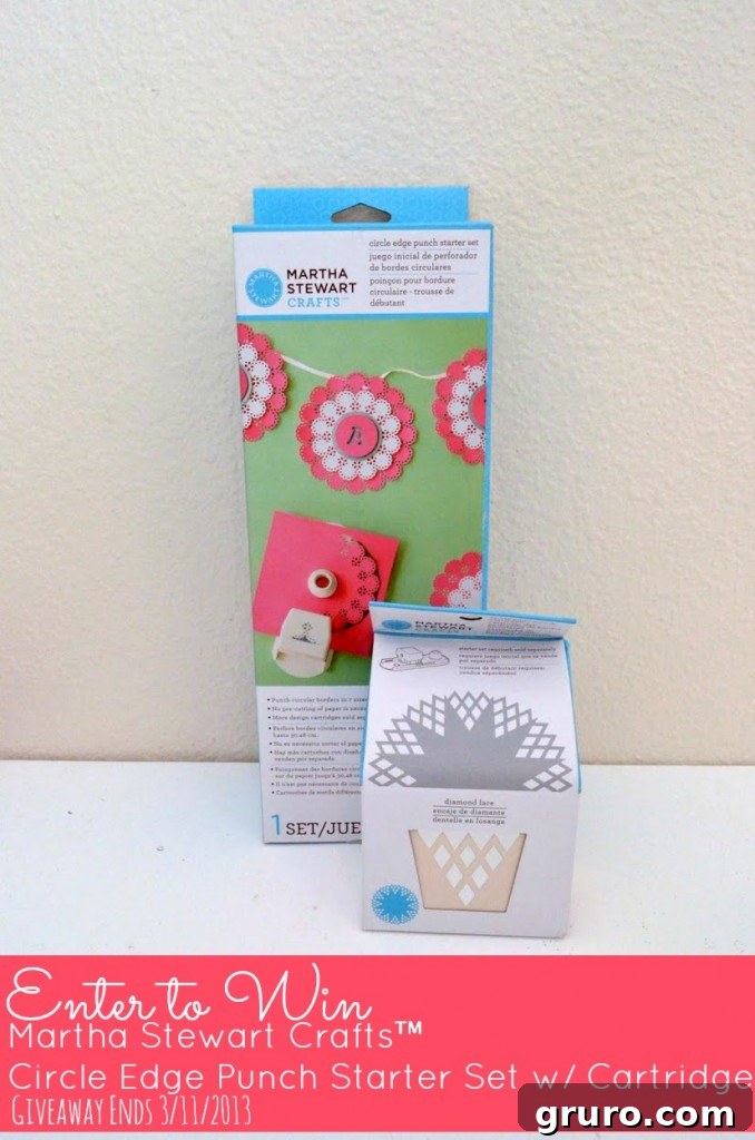 Enter to win Martha Stewart Crafts Circle Edge Punch Starter Kit  from SewWoodsy.com #12MonthsOfMartha