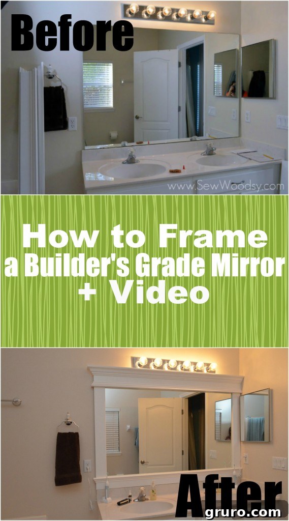 A collage showing the discovery of a hidden electrical outlet behind the bathroom mirror, an unexpected challenge during renovation.