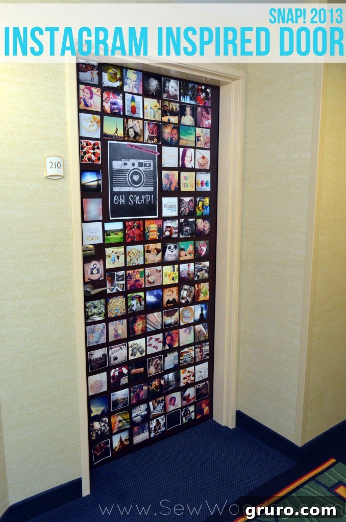 Instagram Inspired Door SNAP! 2013 via SewWoodsy.com