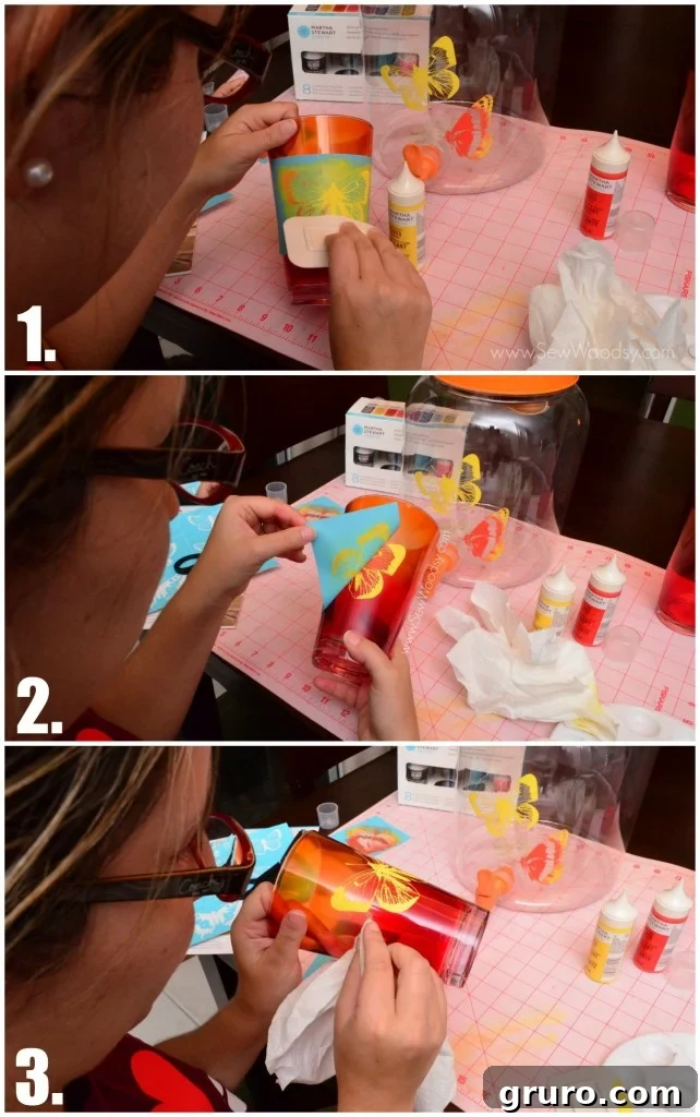 DIY Painted Drink Dispenser from SewWoodsy.com