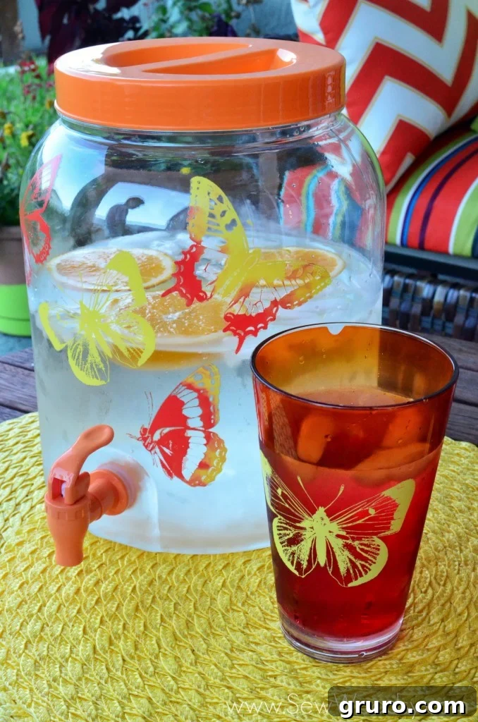 DIY Painted Drink Dispenser from SewWoodsy.com