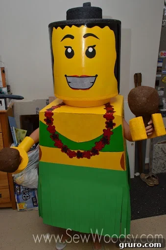 DIY Lego Costume test fit