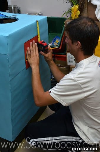 Lego costume finishing touches - adding logo