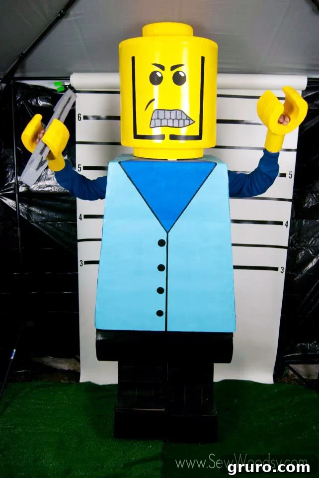 DIY Scary Lego Costume from SewWoodsy.com
