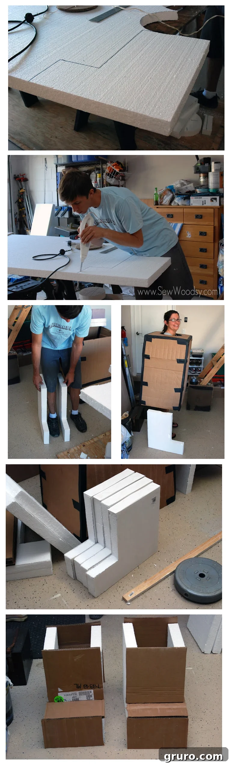 Lego costume feet construction
