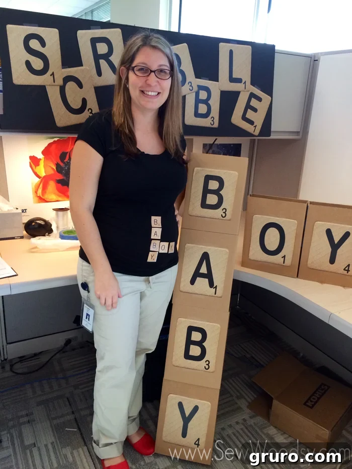 Scrabble Gender Reveal Halloween Costume