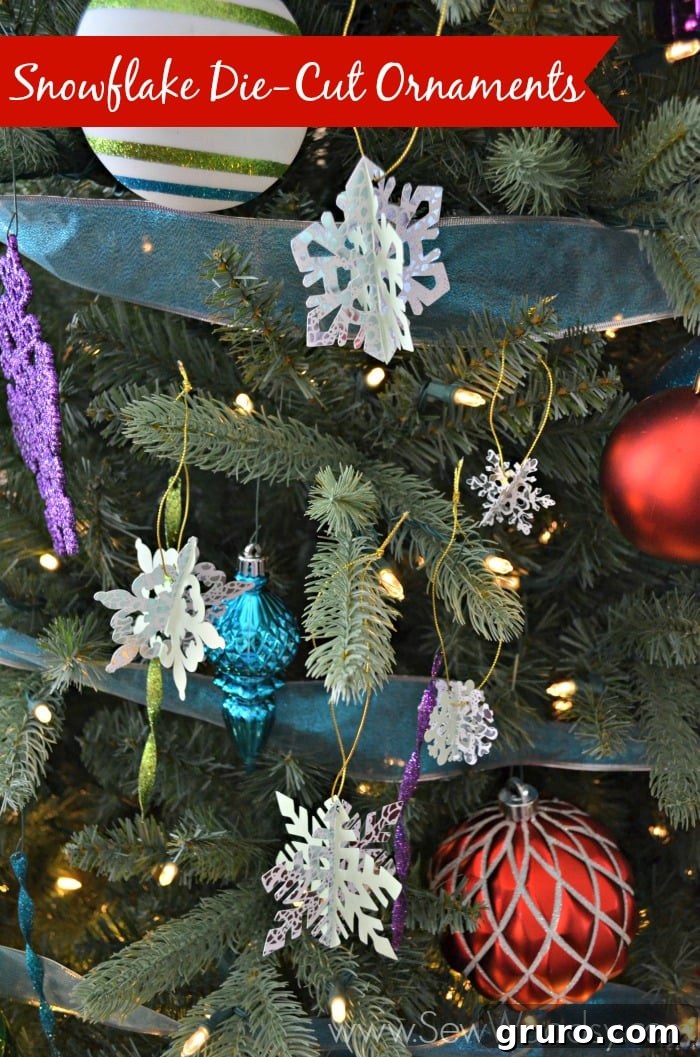 Snowflake Die-Cut Ornaments with Cricut Mini