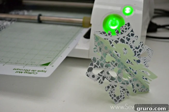 Assembling 3D Die-Cut Snowflakes
