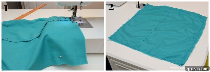 Pillow Sewing Steps - Buck Silhouette Envelope Pillow Tutorial from SewWoodsy.com