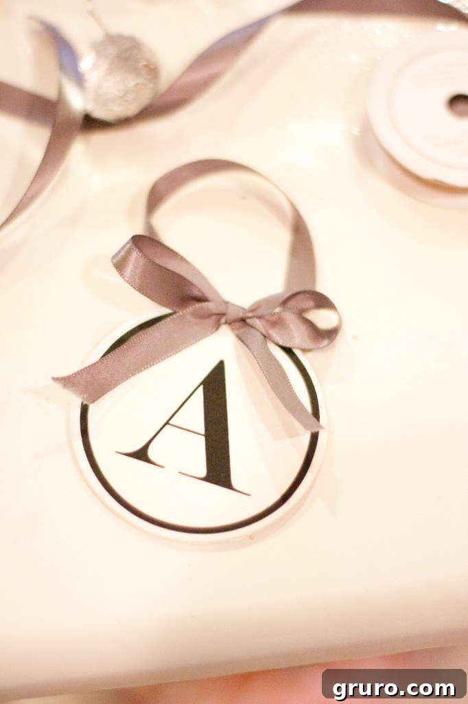 Simple Monogrammed Ornaments from A Place For Us - Finished DIY Christmas Craft