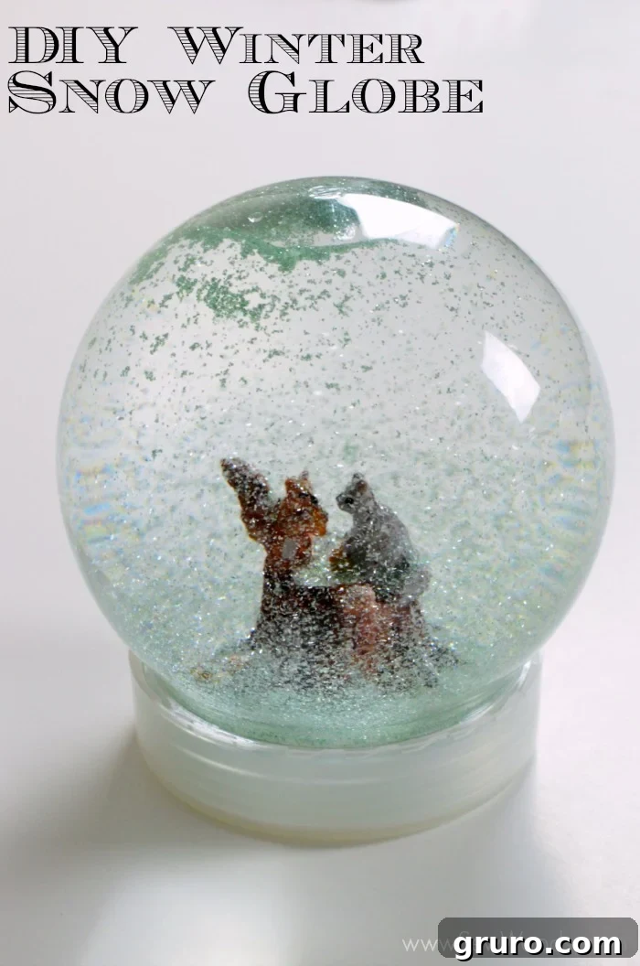 Create a Magical DIY Winter Snow Globe in Four Easy Steps
