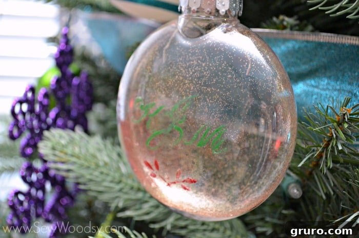 Glass Painted Monogram Ornament