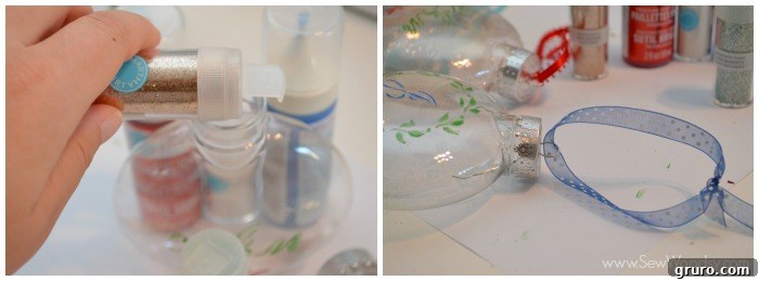 Glass Painted Monogram Ornament